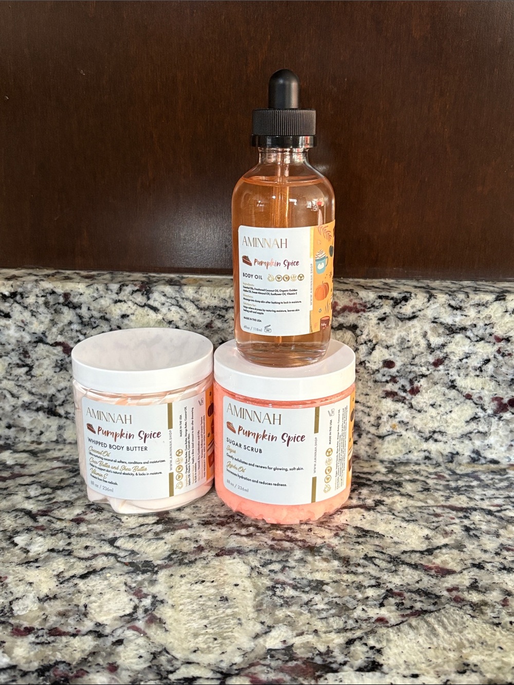 Aminnah Pumpkin Spice 3pc Set🎃